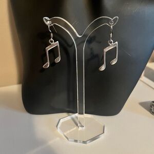 Sterling Silver Music Note Earrings